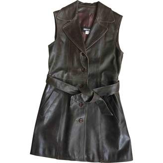 Aridza Bross Brown Leather Jacket for Women