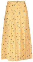 Thumbnail for your product : Rixo Nancy floral silk crêpe midi skirt