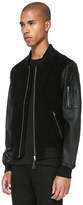 Thumbnail for your product : Mackage Hans Bomber Cut Jacket With Leather Sleeves