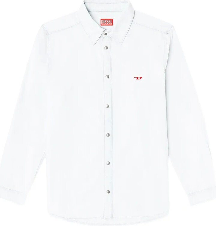 Diesel D-Simply logo-embroidered cotton shirt