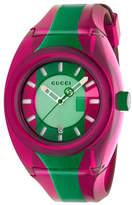 Thumbnail for your product : Gucci 46mm Sync Sport Watch w/ Rubber Strap, Pink/Green