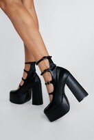 Thumbnail for your product : Nasty Gal Womens Mary Jane Strappy Platform Heels
