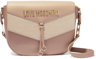 love moschino croc logo shoulder bag