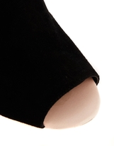 Thumbnail for your product : Dune Hermia Black Suede Peep Toe Heeled Sandals