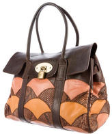 Thumbnail for your product : Mulberry Snakeskin-Accented Bayswater Bag
