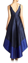 Thumbnail for your product : Monique Lhuillier ML Faille High-Low Gown