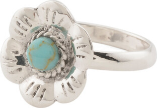 TJMAXX Sterling Silver Turquoise Stone Flower Ring