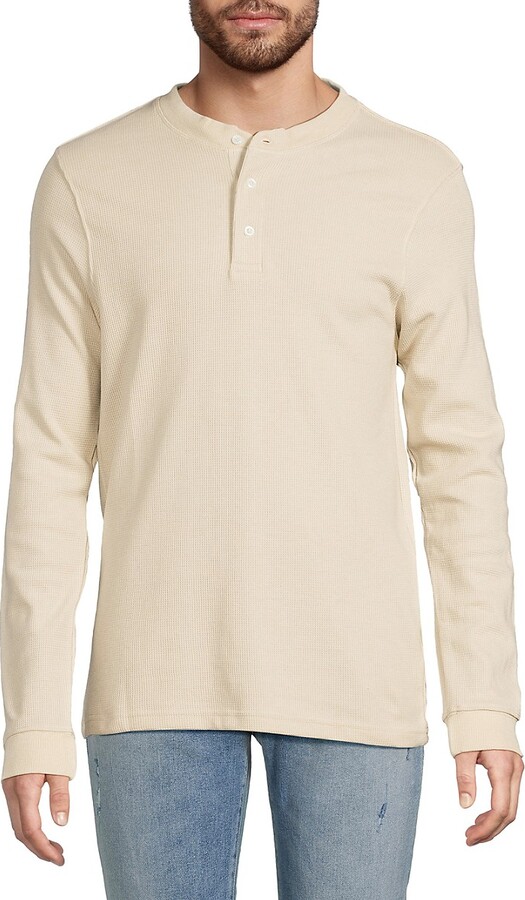 Saks Fifth Avenue Waffle Knit Henley