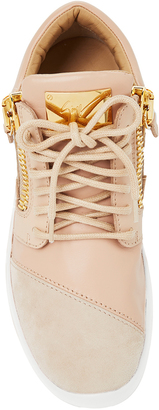 Giuseppe Zanotti Leather-Trimmed Suede Sneakers