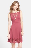Thumbnail for your product : Free People 'Forget Me Not' Crochet Trim Fit & Flare Dress
