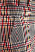 Thumbnail for your product : Paper London Cropped Checked Woven Straight-leg Pants