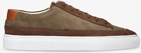 Grenson Mens Khaki D-Stock Leather Low-Top Trainers Eur 40 / 6 Uk Men