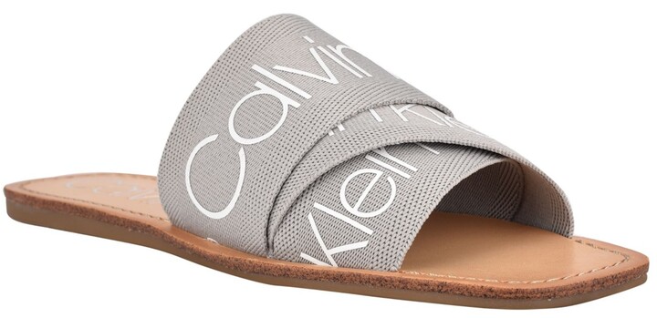 Grey Flat Sandals | Shop the world's largest collection of fashion 