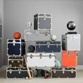 Thumbnail for your product : Pottery Barn Teen Canvas Dorm Trunk with Silver Trim, Cube, Hunter