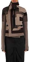 Thumbnail for your product : Rick Owens Women's Embroidered Patchwork "Clean" Biker Jacket-Wine