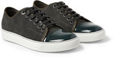 Thumbnail for your product : Lanvin Suede and Patent-Leather Sneakers