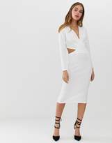 Thumbnail for your product : ASOS Petite Design Petite Bodycon Midi Dress With Cut Out Back