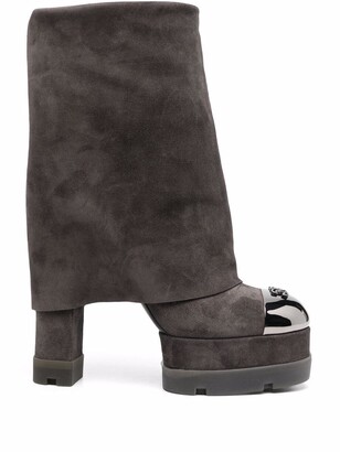Casadei Cult 100mm suede boots