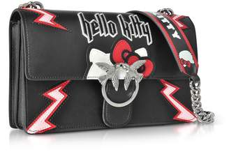 Pinko Love Hello Kitty Rock Black Eco Leather Shoulder Bag
