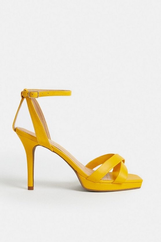 mustard platform shoes