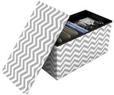 Thumbnail for your product : Dar Fabric Storage Ottoman - Grey Chevron (15x30)