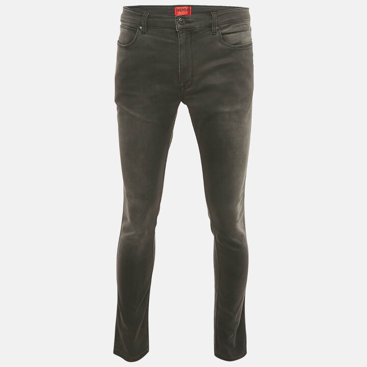 Hugo Boss Black Washed Stretch Denim Jeans L Waist 36"