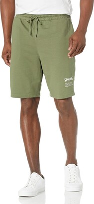 Spalding Men's Active Cotton French Terry Branded Short