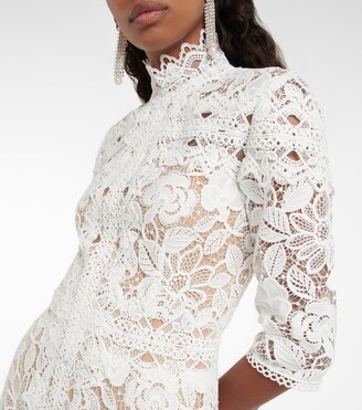 Costarellos Kalissa floral lace gown - ShopStyle Midi Dresses