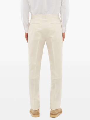 The Row Isaac Tailored Wool-blend Twill Suit Trousers - Cream