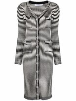 Thumbnail for your product : Self-Portrait Striped Knit Cardigan Dress