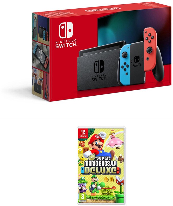 Nintendo Switch Nintendo Switch Neon Console With New Super Mario Bros