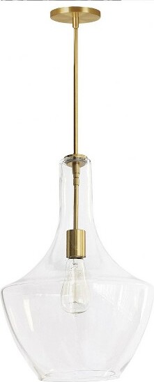 Dainolite DainolitePetalite1-LightPendantinAgedBrass