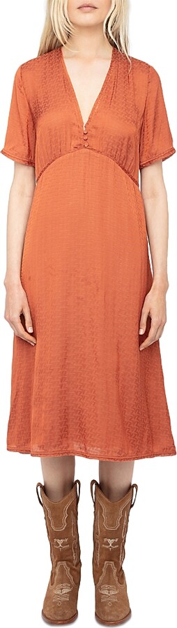 Zadig & Voltaire Mid Length Jacquard Satin Dress