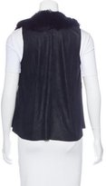 Thumbnail for your product : Rozae Nichols Shearling Sequined Vest