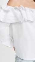 Thumbnail for your product : Jason Wu Off Shoulder Top with Ruffle Detail