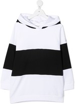 Thumbnail for your product : Moncler Enfant Striped Cotton Hoodie