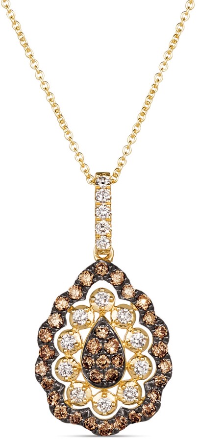 LEVIAN Pendant Chocolate Diamonds 0.47 cttw Necklace 14k Yellow Gold :  Clothing, Shoes & Jewelry - Amazon.com