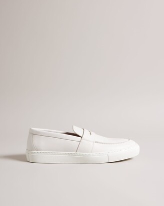 Ted Baker Leather Trainer And Loafer Hybrid in Stone