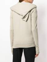 Thumbnail for your product : Rick Owens zip front logo hoodie
