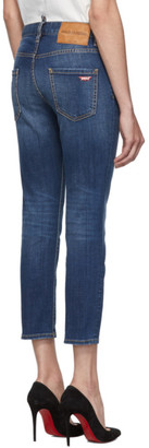 DSQUARED2 Blue Cool Girl Cropped Jeans
