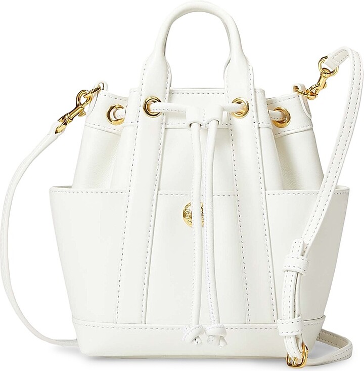 Veronica Beard Women's Mini Goody Leather Bucket Bag - Off White