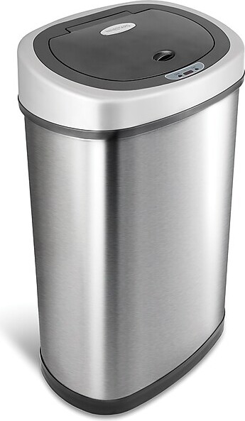 NineStars Nine Stars Stainless Steel Motion Sensor Trash Can, 13.2 Gallon, Gray (DZT-50-9)