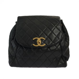 Chanel Timeless/Classique Black Leather Backpacks