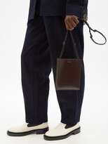 Thumbnail for your product : Jil Sander Tangle Small Braided-strap Leather Shoulder Bag - Dark Brown