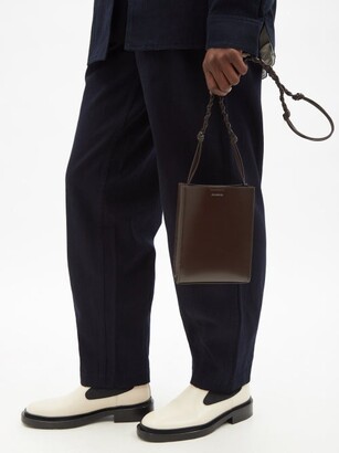 Jil Sander Tangle Small Braided-strap Leather Shoulder Bag - Dark Brown