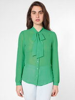 Thumbnail for your product : American Apparel Chiffon Secretary Blouse