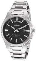 Thumbnail for your product : Casio Men's Silver-Tone Steel Black Dial