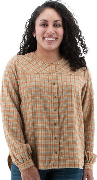 Aventura Clothing AventuraClothingWomen'sCarlyLongSleeveRoundNeckBlouse-Ochre,SizeMedium
