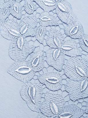 Hanro Aurelia Embroidered Short-Sleeve Sleep Gown
