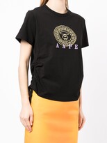 Thumbnail for your product : AAPE BY *A BATHING APE® ruched logo-embroidered T-shirt